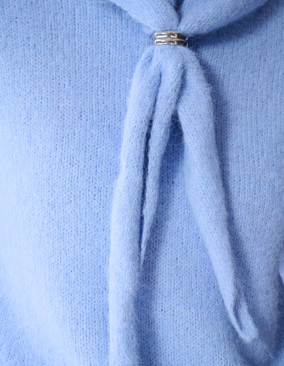 Fluffy Scarf Strickpullover Blau SHOEBY WOMEN