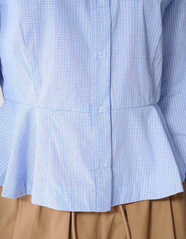 Popeline-Bluse mit Sch&ouml;&szlig;chen Blau SHOEBY WOMEN