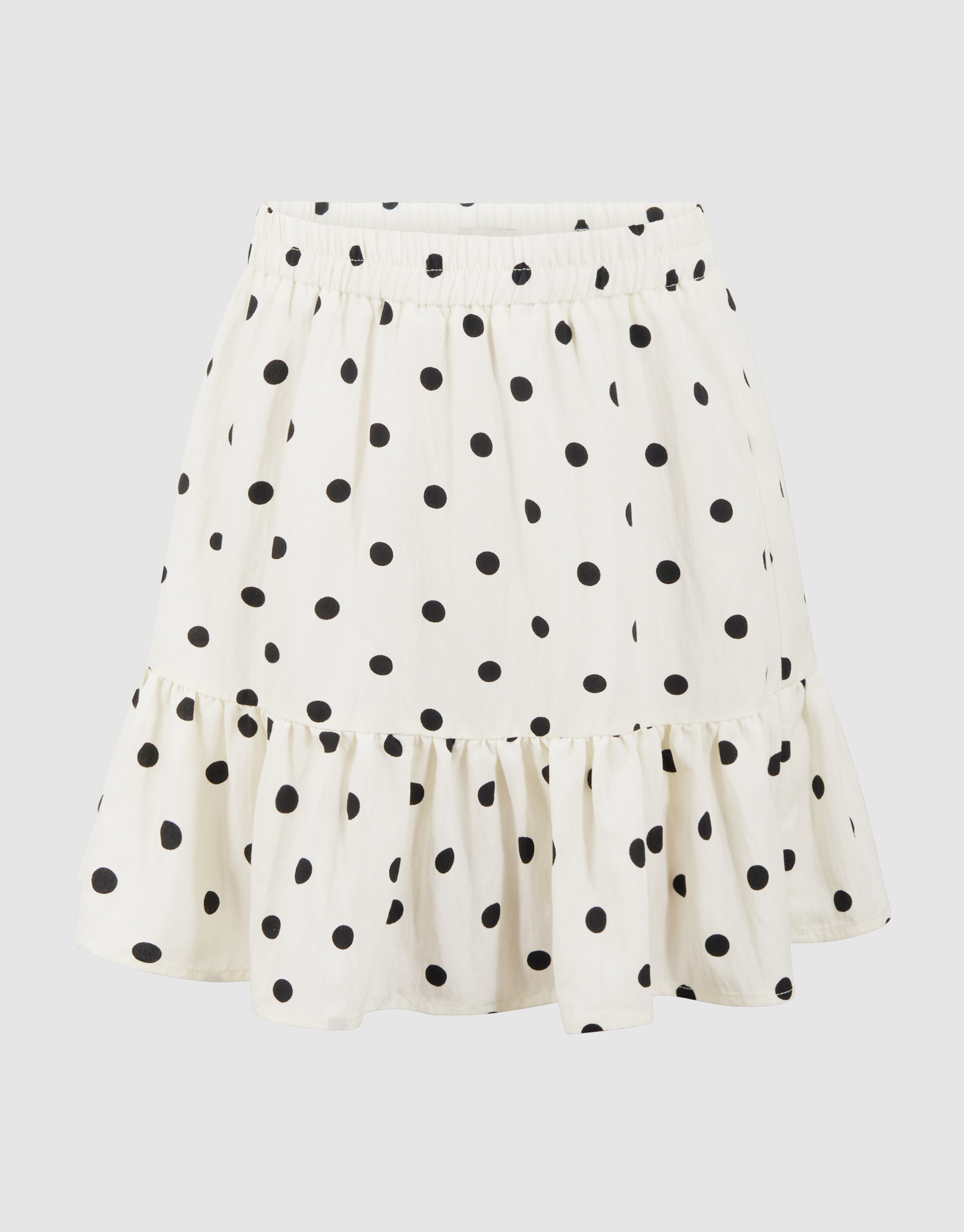 Polkadot Minirock gebrochenes Wei&szlig; SHOEBY GIRLS