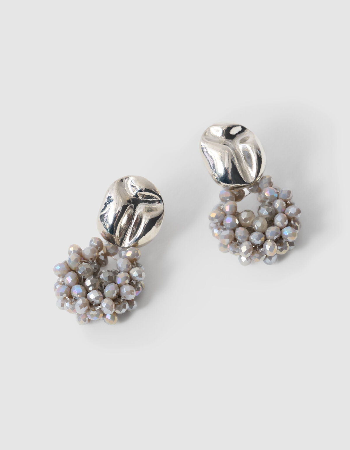 Runde Perlenohrringe Silber SHOEBY ACCESSOIRES
