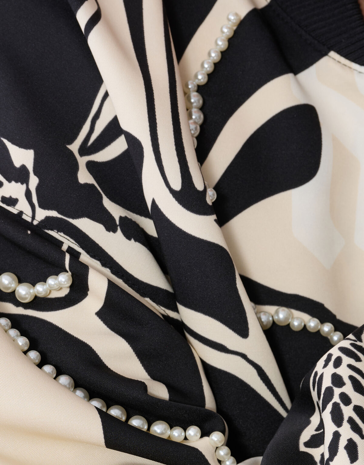 Verzierte Bomberjacke Wei&szlig;/Schwarz von Mieke SHOEBY WOMEN