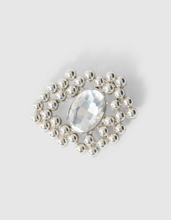 Klassische Brosche Silber SHOEBY ACCESSOIRES
