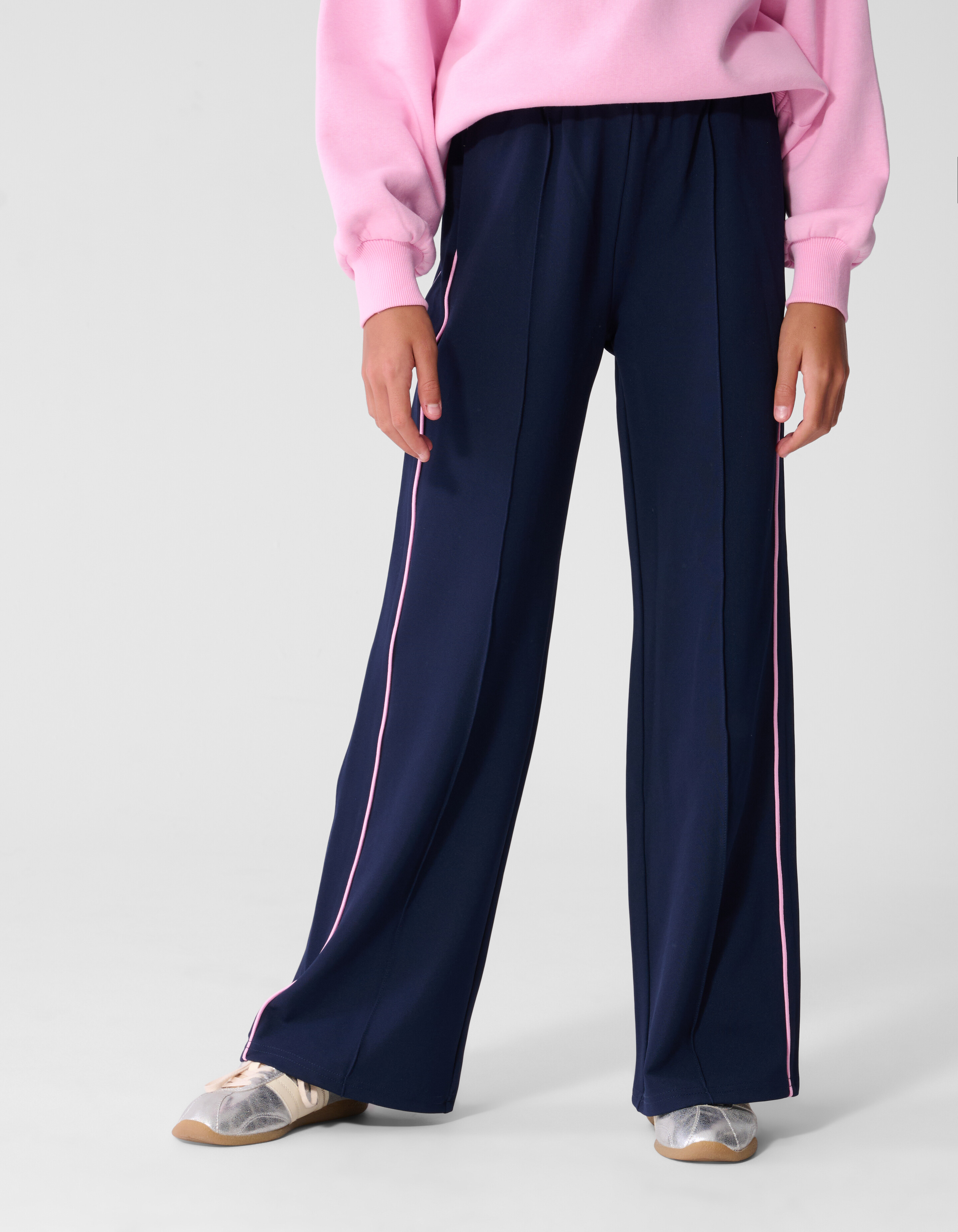 Sporty Piping Wide Leg Fit Hose Dunkelblau SHOEBY GIRLS