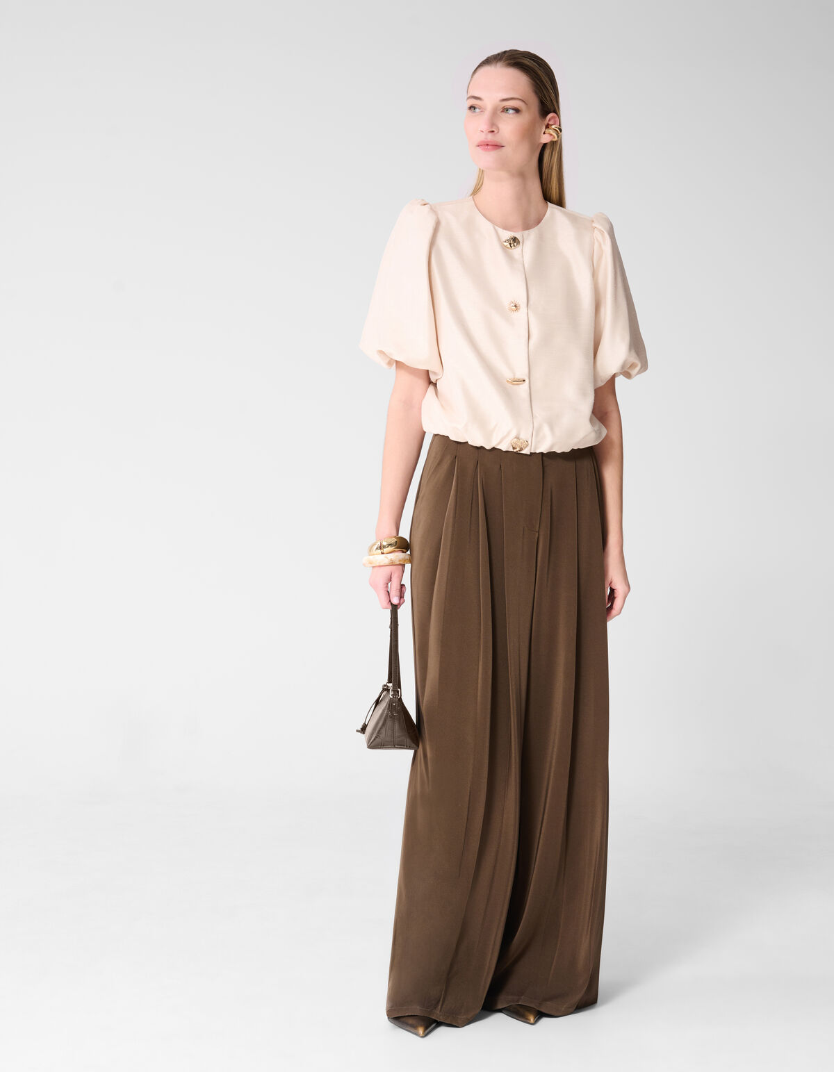 Faltenhose Braun von Fred SHOEBY WOMEN