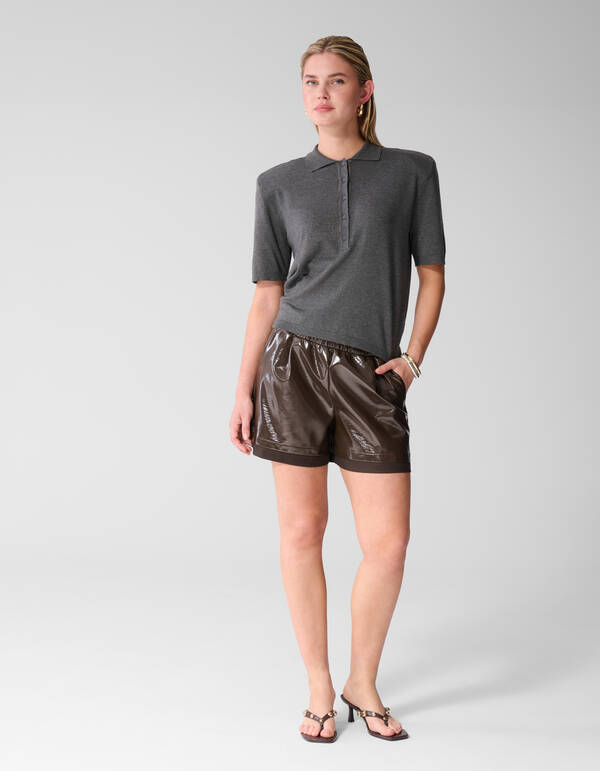 Dunkelgraue Poloshorts SHOEBY WOMEN