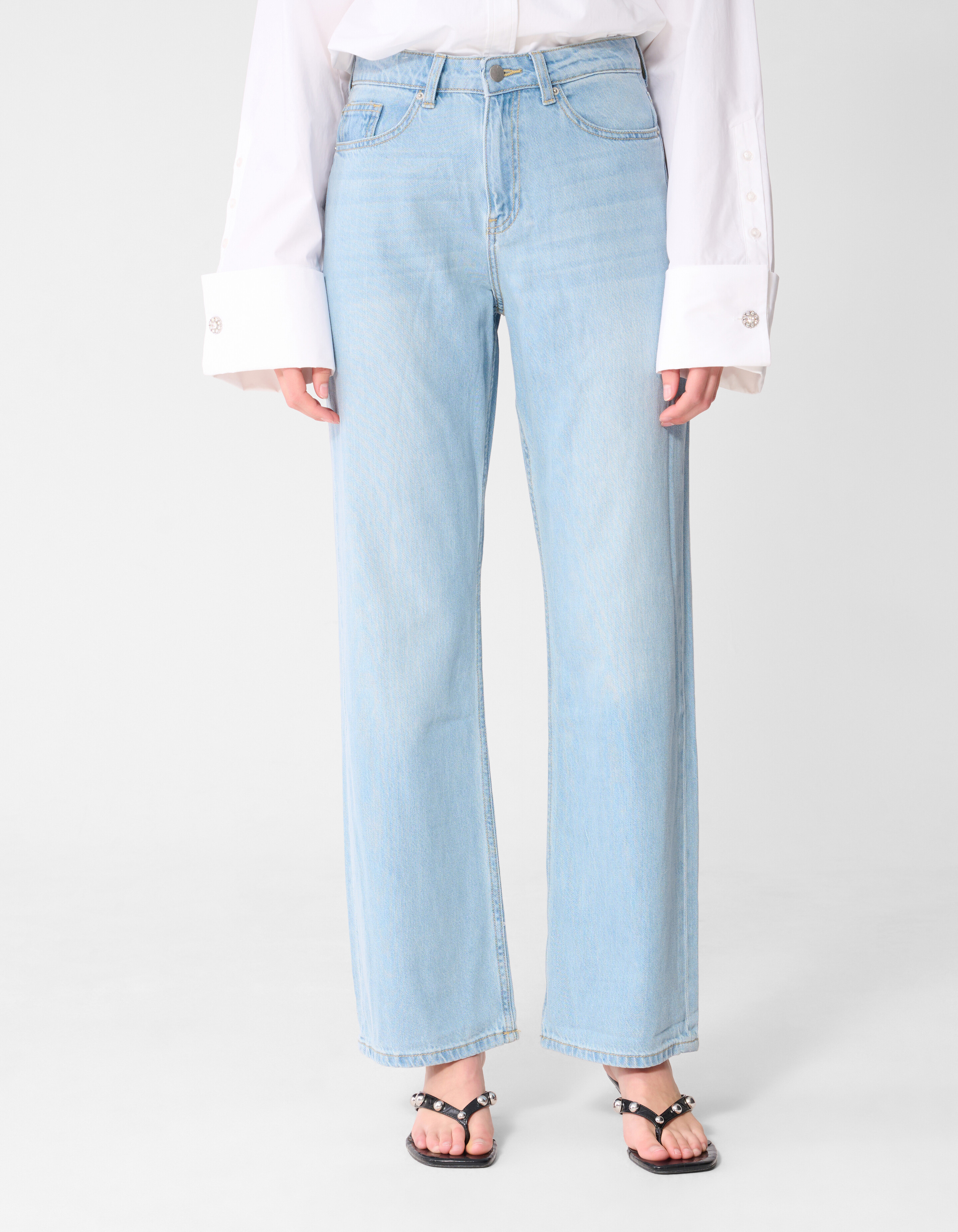 Weiche Jeans mit weitem Bein Gebleicht SHOEBY WOMEN