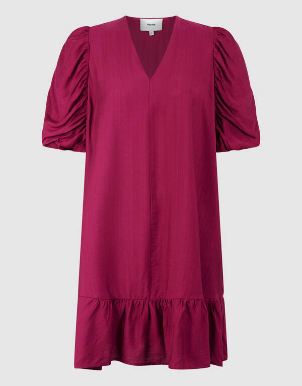 Mini-Kleid mit Puff&auml;rmeln Lila SHOEBY WOMEN