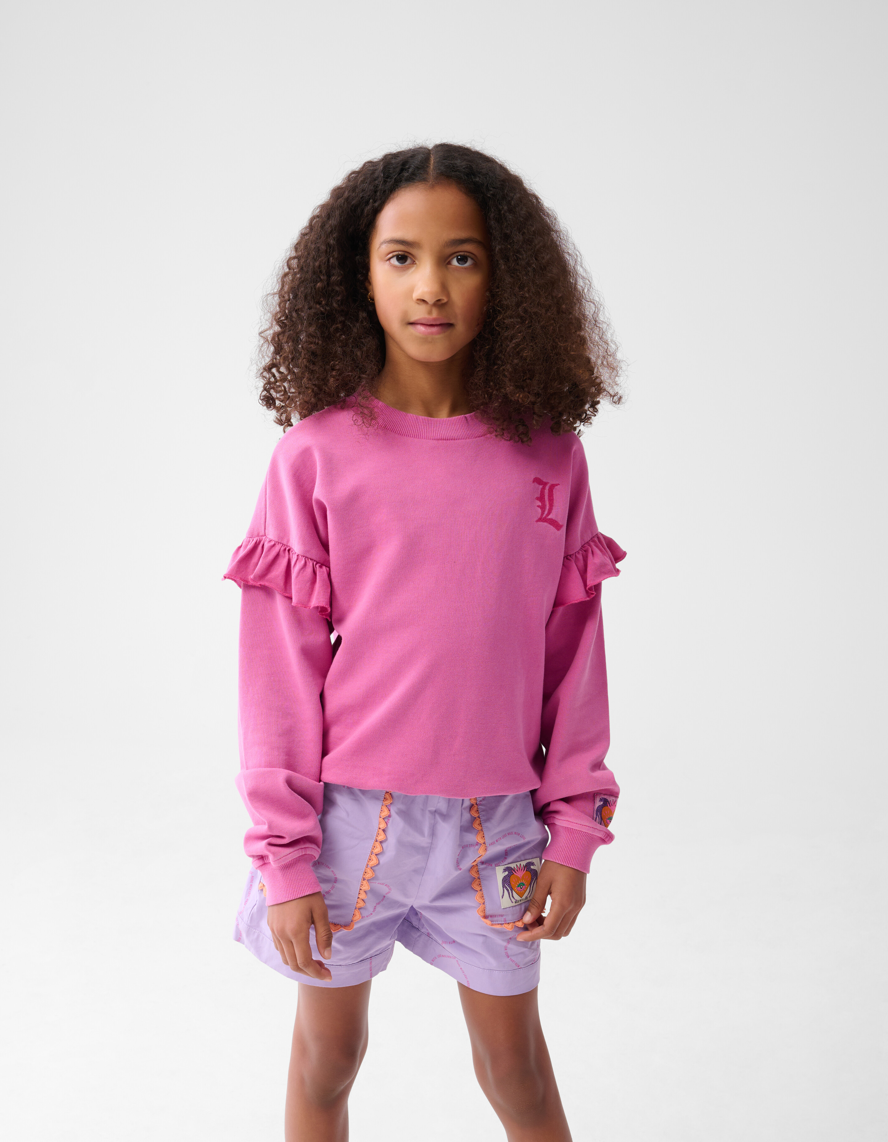 Rüschen-Logo-Pullover Pink von Lizzy SHOEBY GIRLS