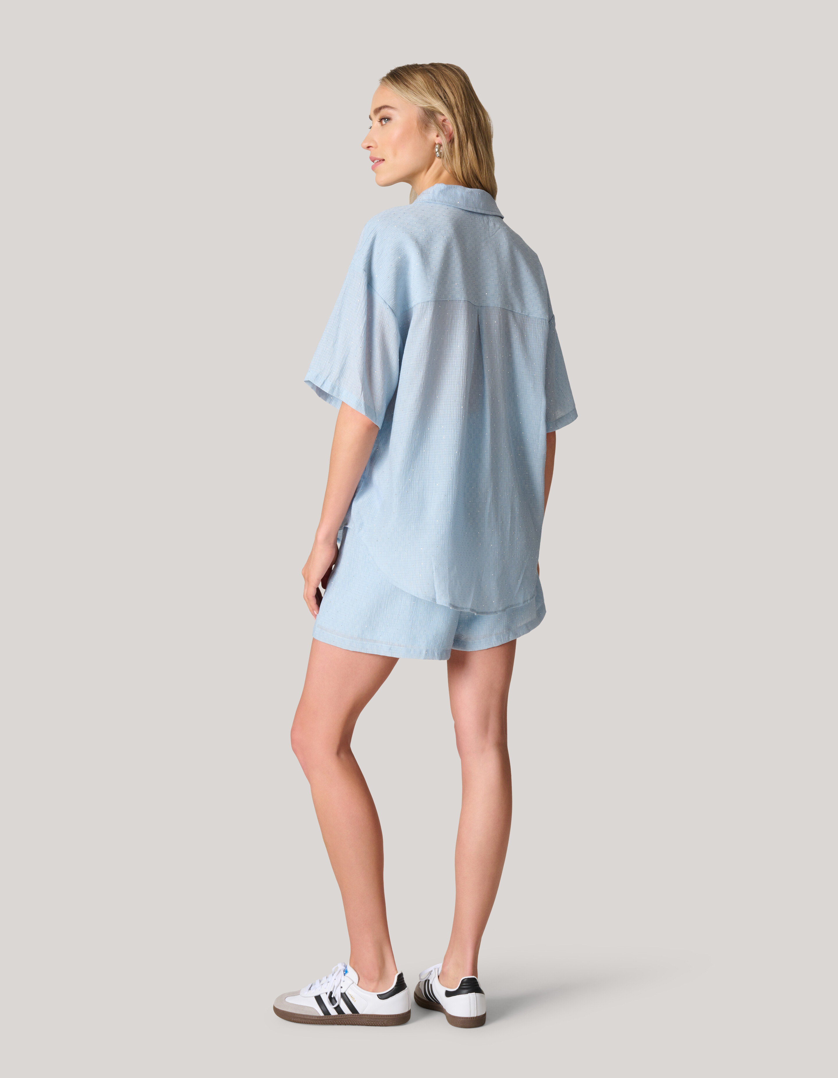 Strassbluse Hellblau SHOEBY WOMEN