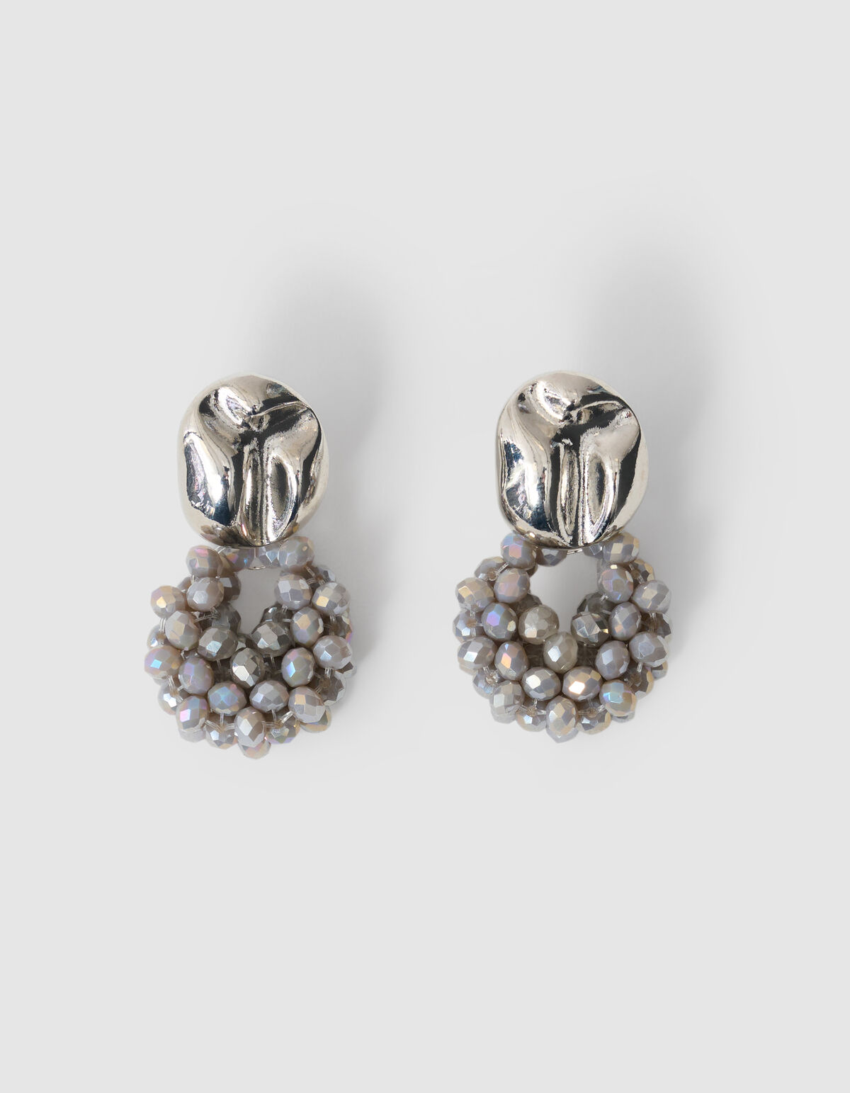 Runde Perlenohrringe Silber SHOEBY ACCESSOIRES