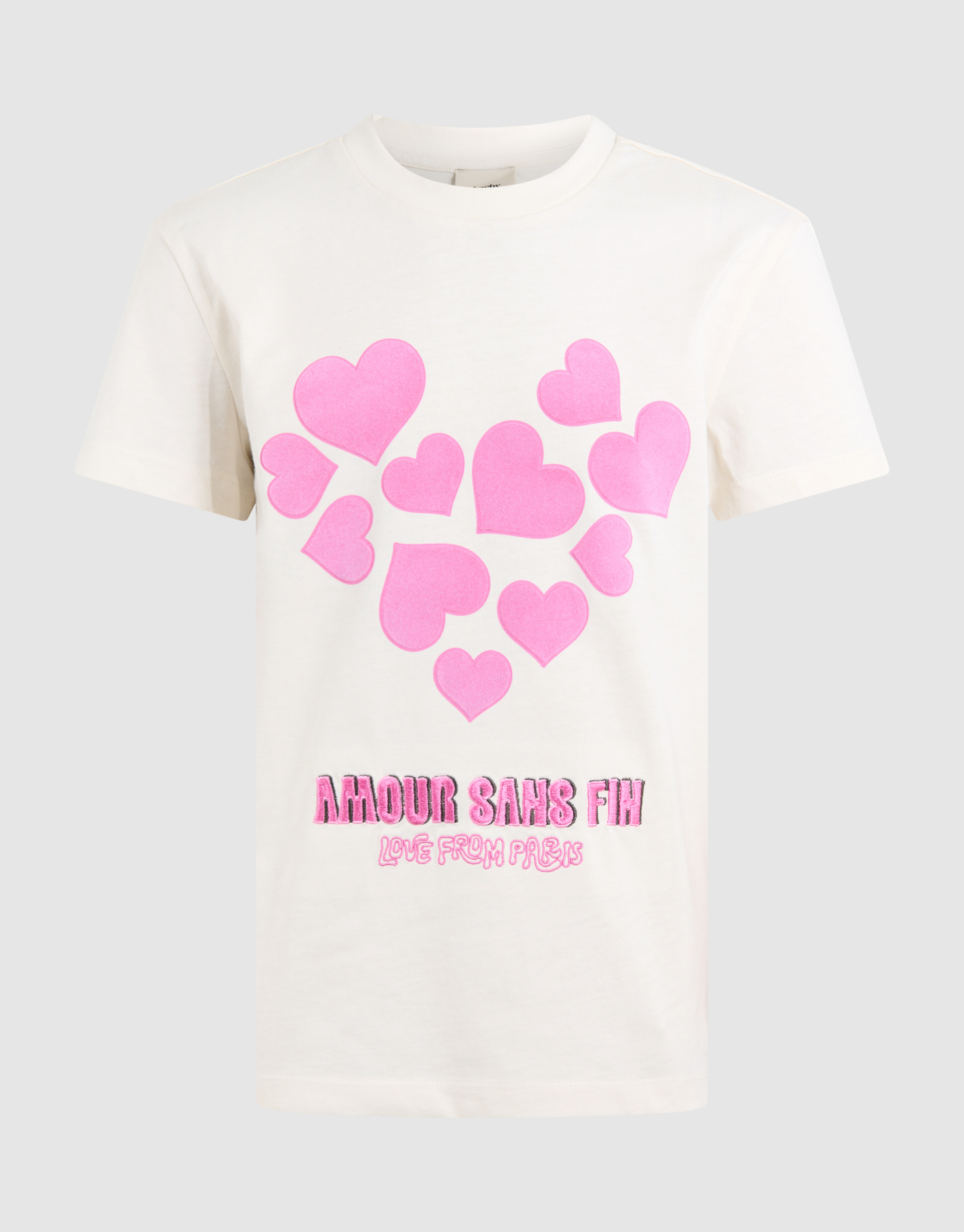 Herz Artwork T-shirt Off White SHOEBY GIRLS