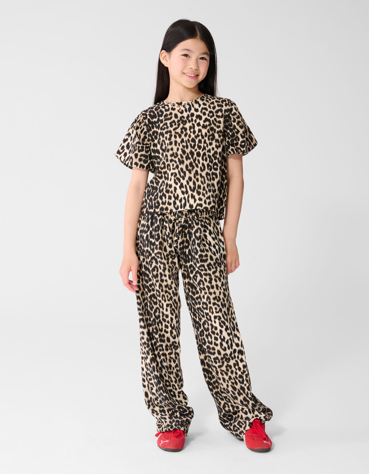 Twist Leopard Weite-Hosen Braun SHOEBY GIRLS