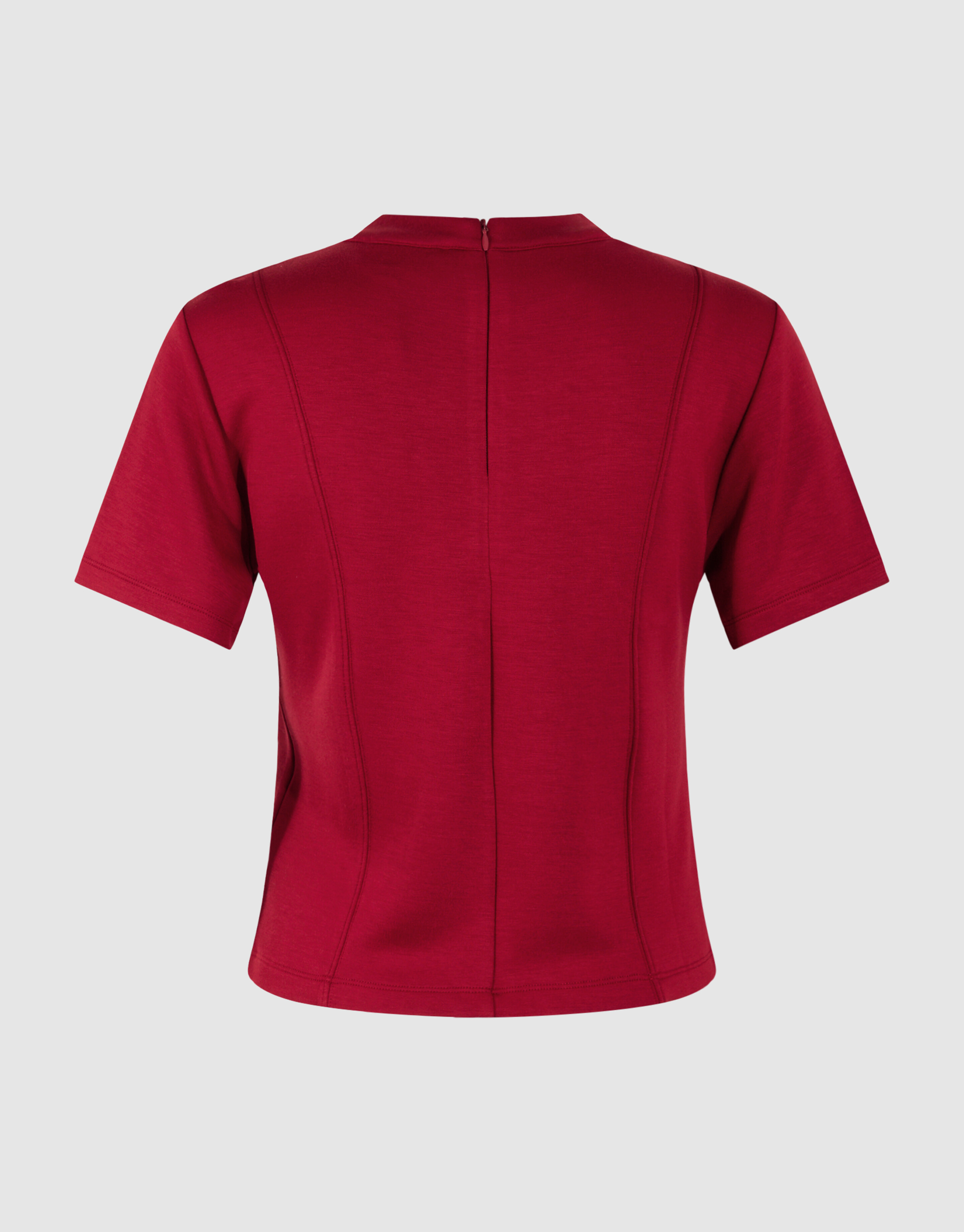 Tailliertes, kurzes T-Shirt Dunkelrot SHOEBY WOMEN