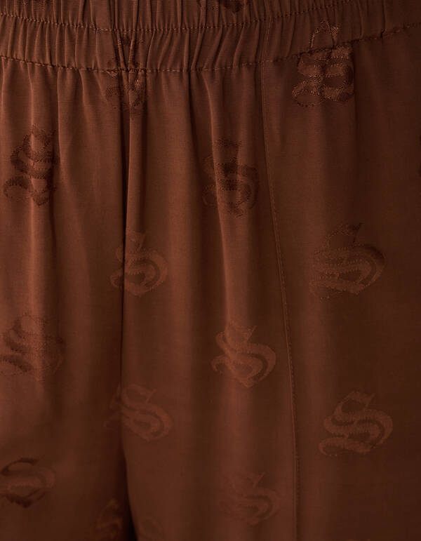 Logo Jacquard Hose Braun SHOEBY WOMEN