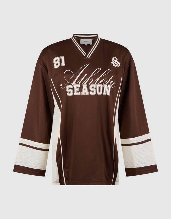 Oversized Baseball Langarmshirt Bruin SHOEBY WOMEN