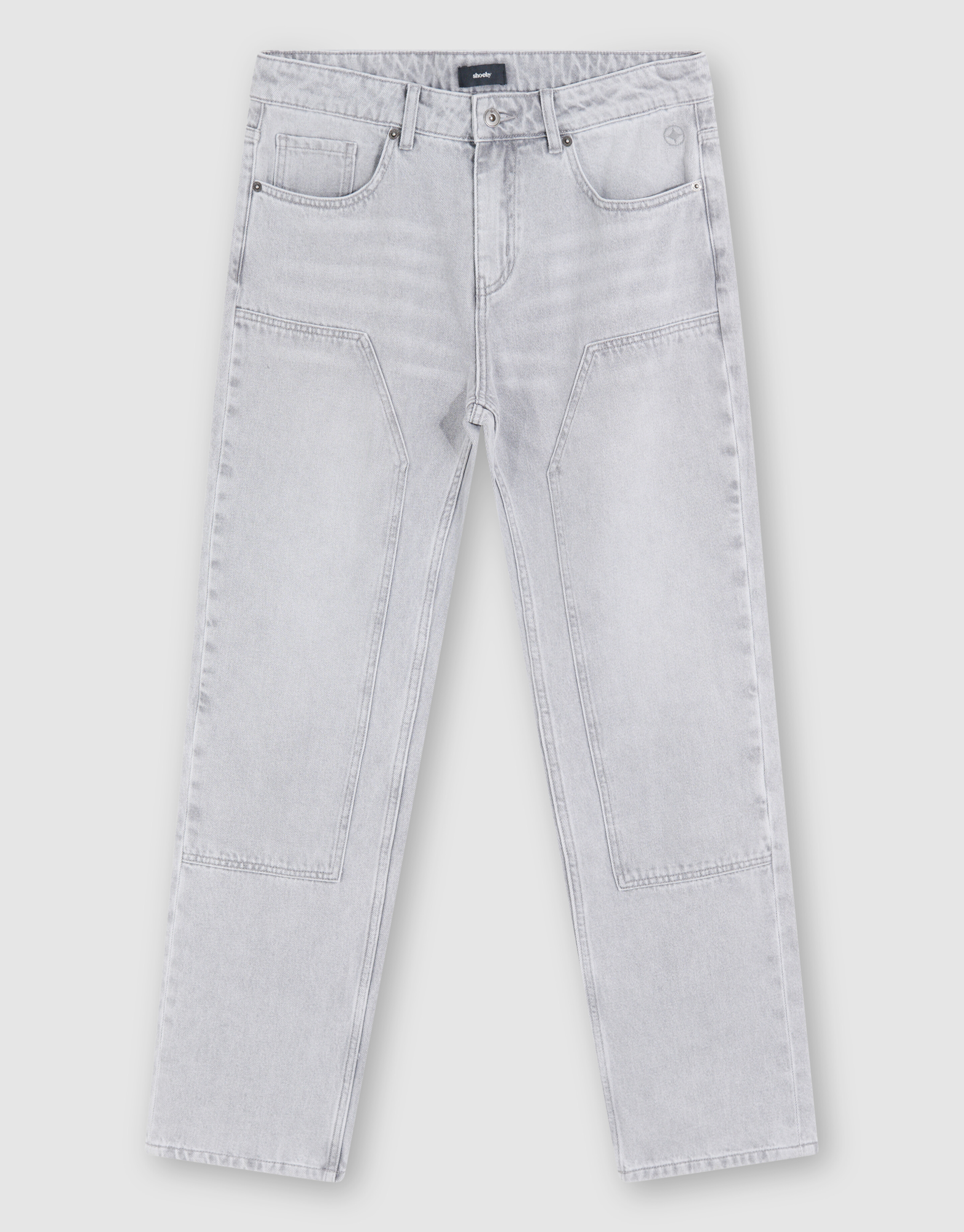 Lockere Tapered Fit Jeans Hellgrau SHOEBY MEN