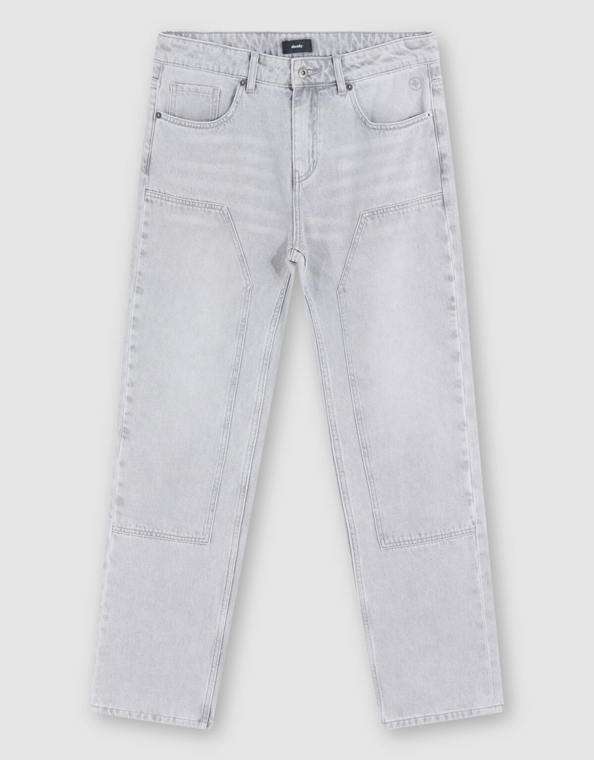 Lockere Tapered Fit Jeans Hellgrau SHOEBY MEN