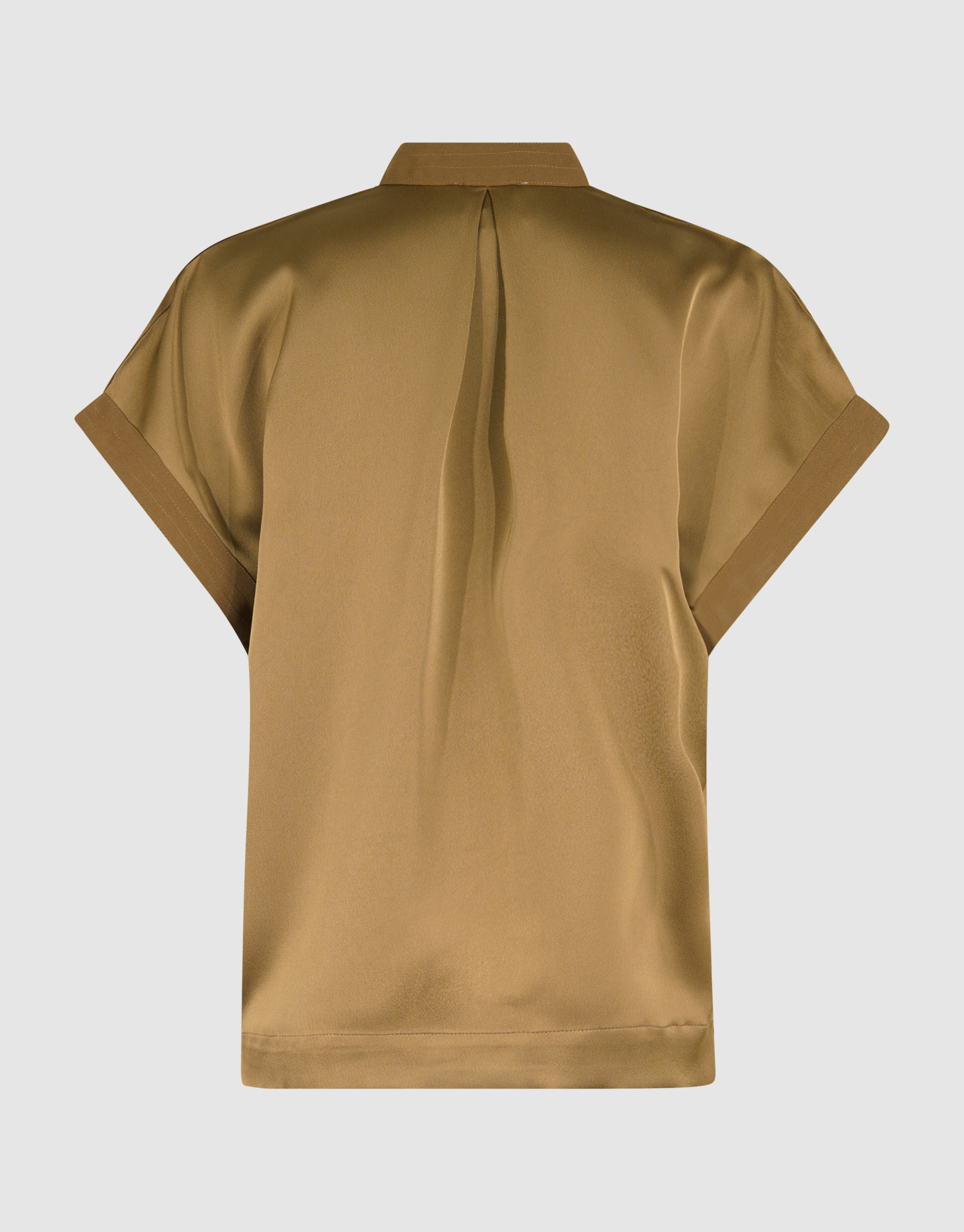 Satin Top mit V-Ausschnitt Camel SHOEBY WOMEN