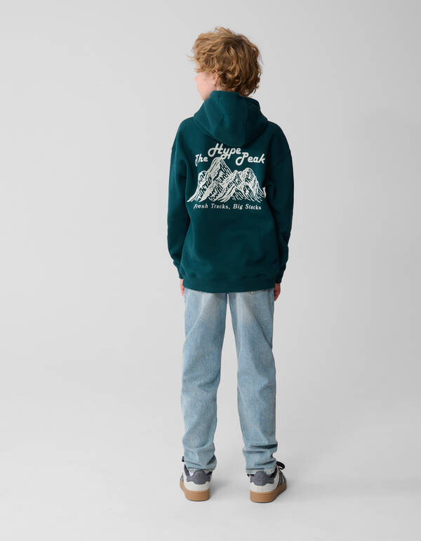 Hype Artwork Hoodie Dunkelgr&uuml;n SHOEBY BOYS