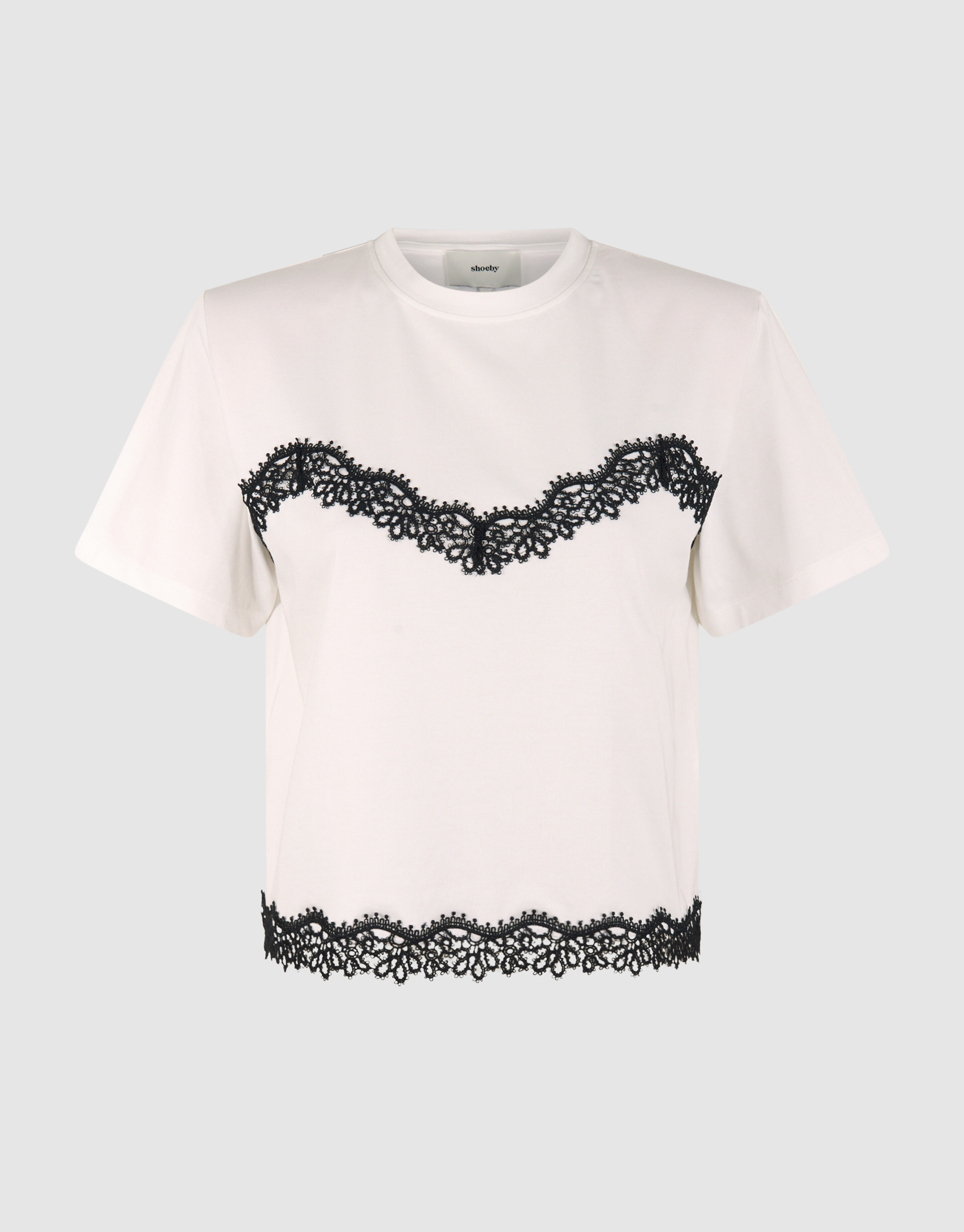 Kanten T-Shirt Wei&szlig; SHOEBY WOMEN