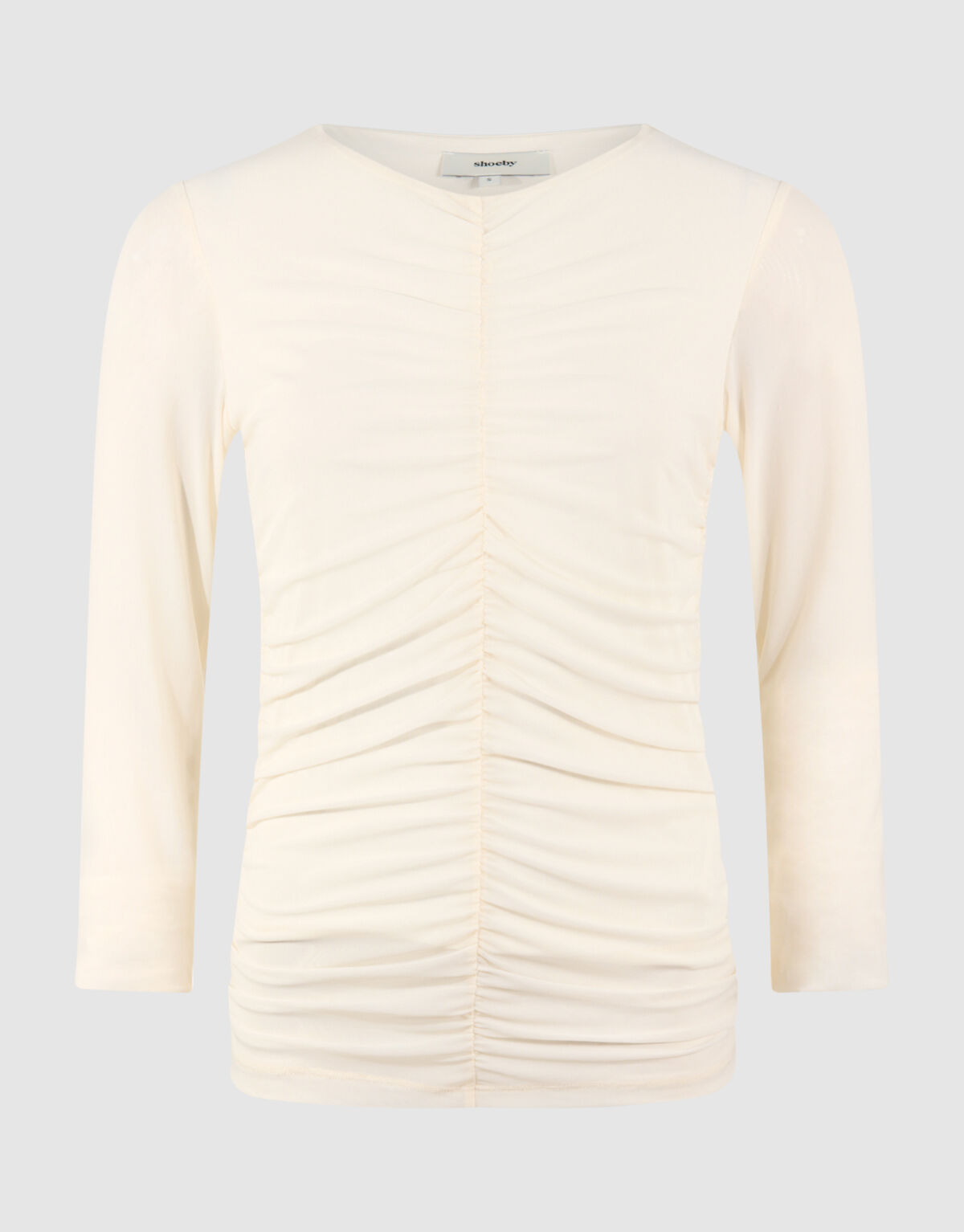 Transparenter Mesh-Top in Cremewei&szlig; SHOEBY WOMEN