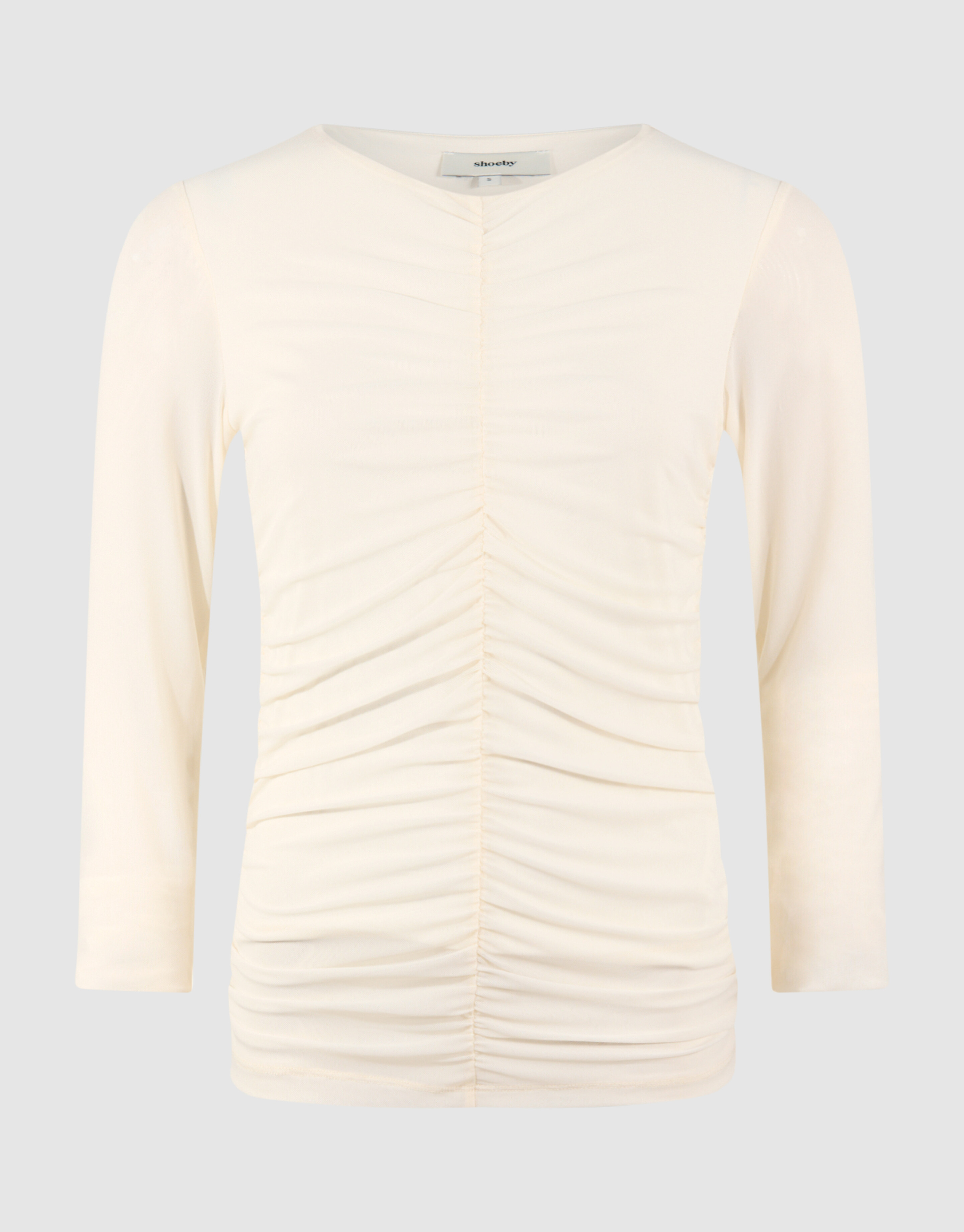 Transparenter Mesh-Top in Cremewei&szlig; SHOEBY WOMEN