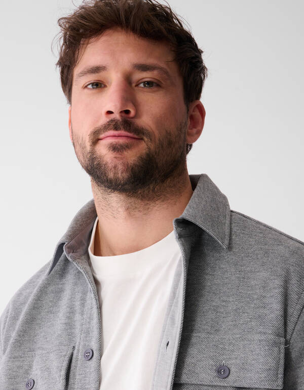 Weiches Overshirt Hellgrau SHOEBY MEN