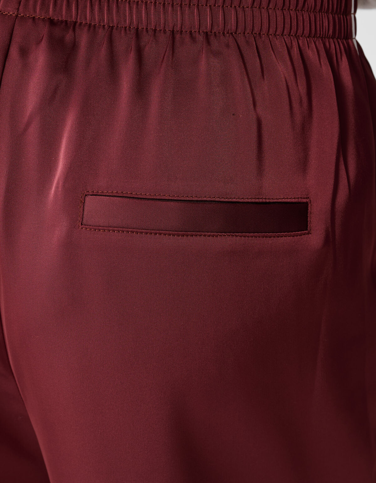 Satin-Kontrast-Jogger Dunkelrot SHOEBY WOMEN