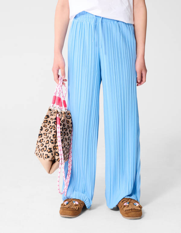 Pliss&eacute; Weite-Hose Blau SHOEBY GIRLS