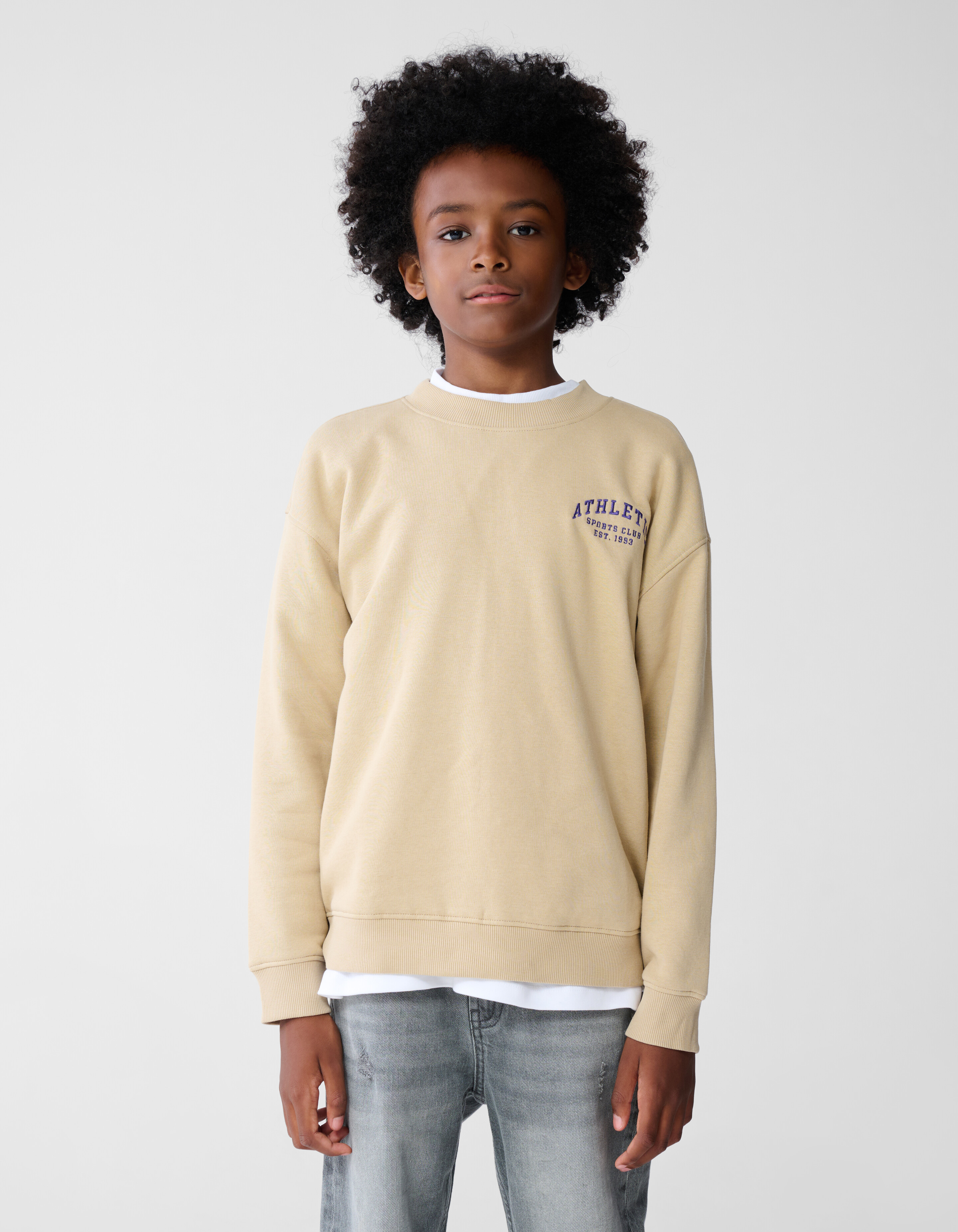 Athletisches Kunstwerk Pullover Beige SHOEBY BOYS