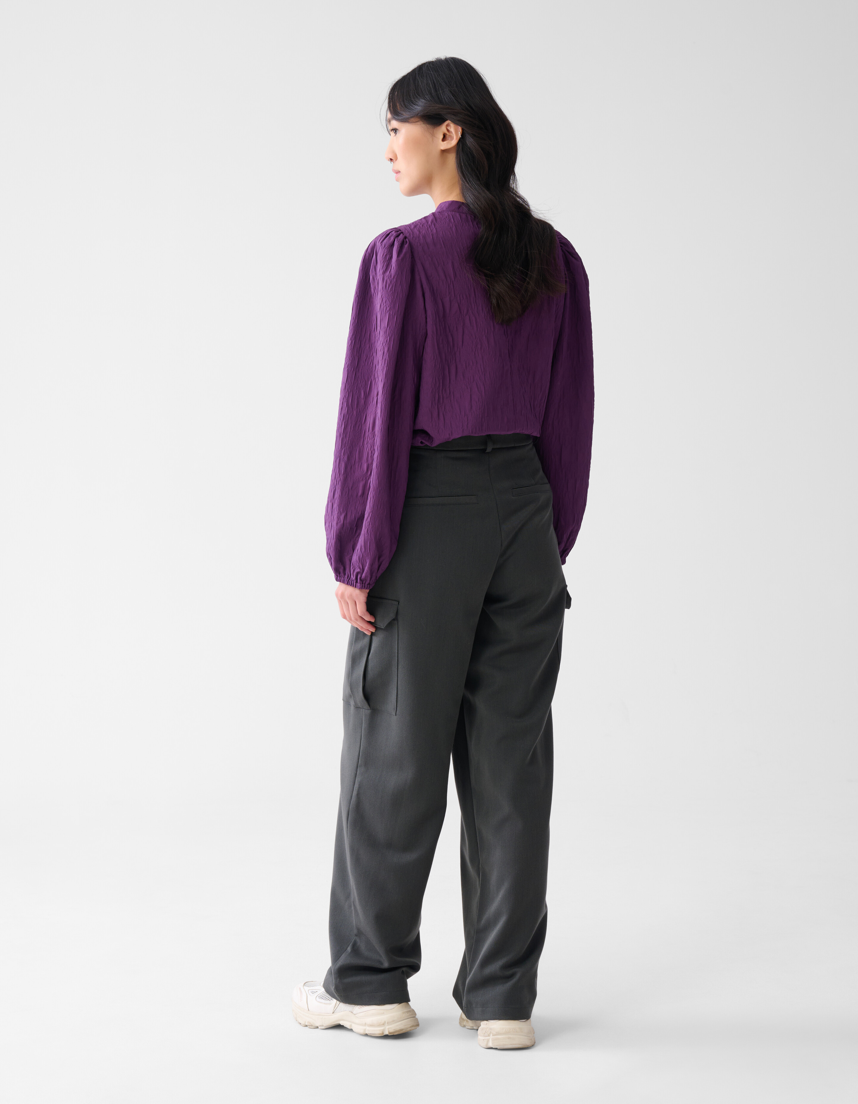 Cargo-Hose mit weitem Bein und Passform Dunkelgrau SHOEBY WOMEN