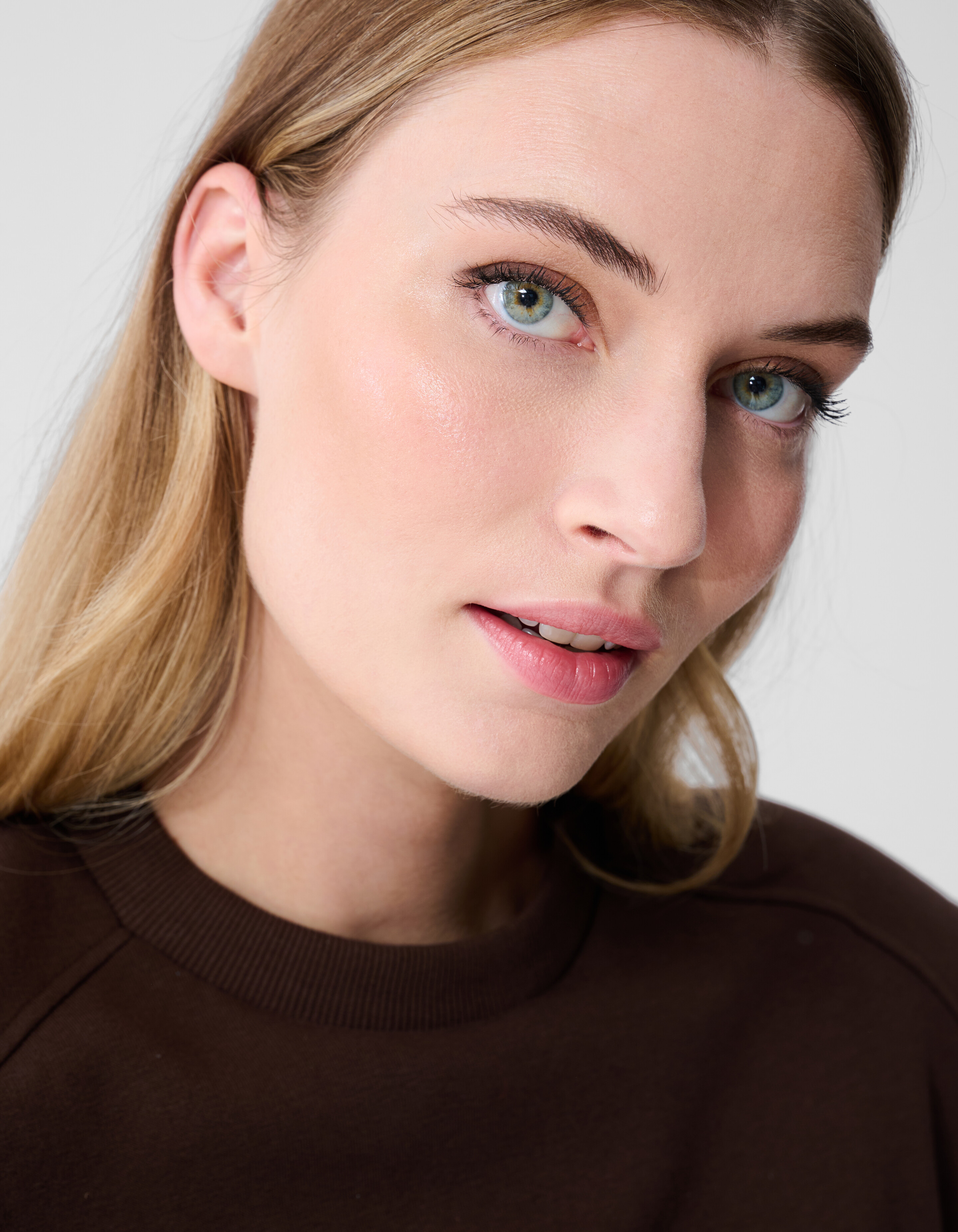 Pullover mit gro&szlig;en Schultern, Braun SHOEBY WOMEN