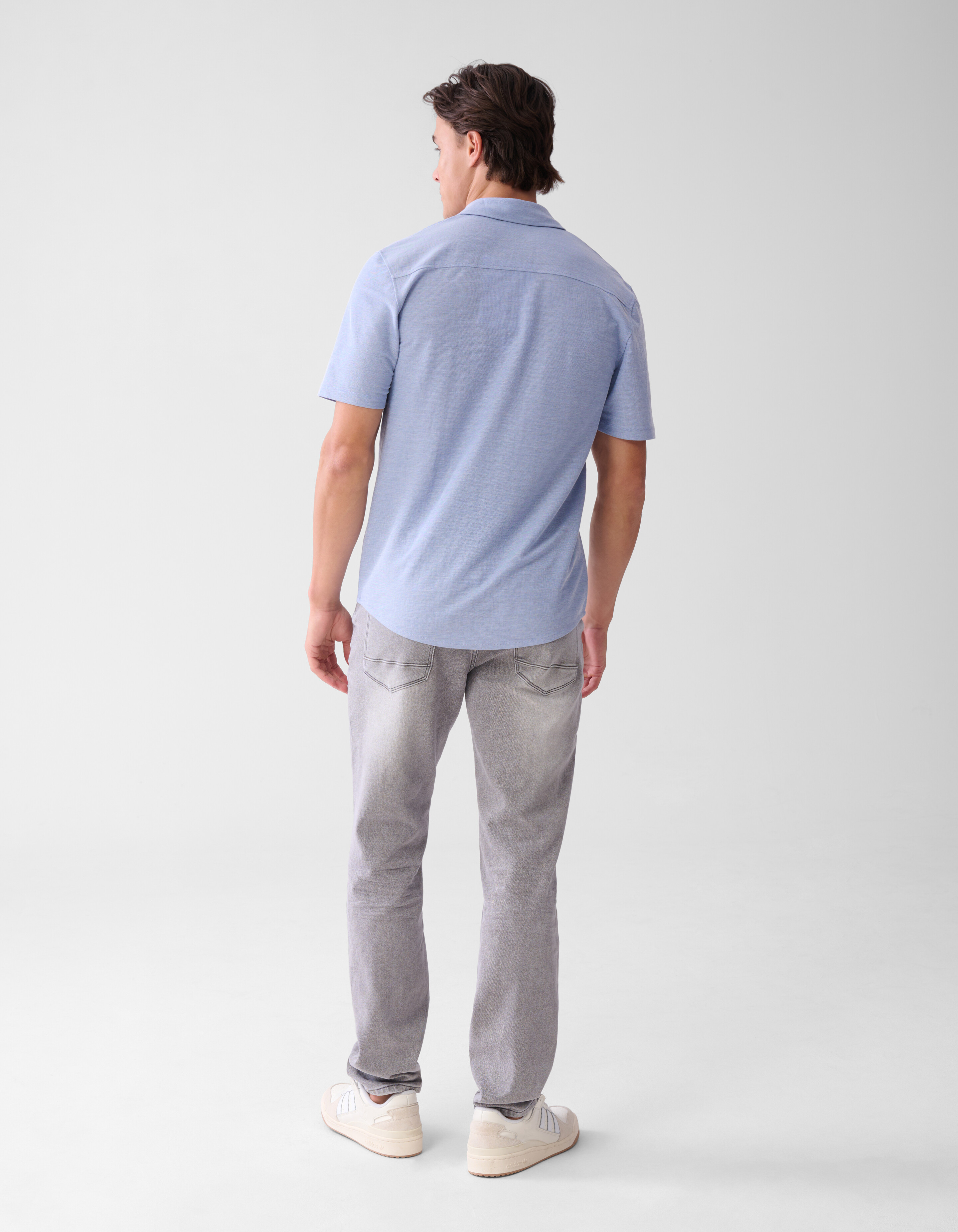 Piqué-Hemd Blau SHOEBY MEN