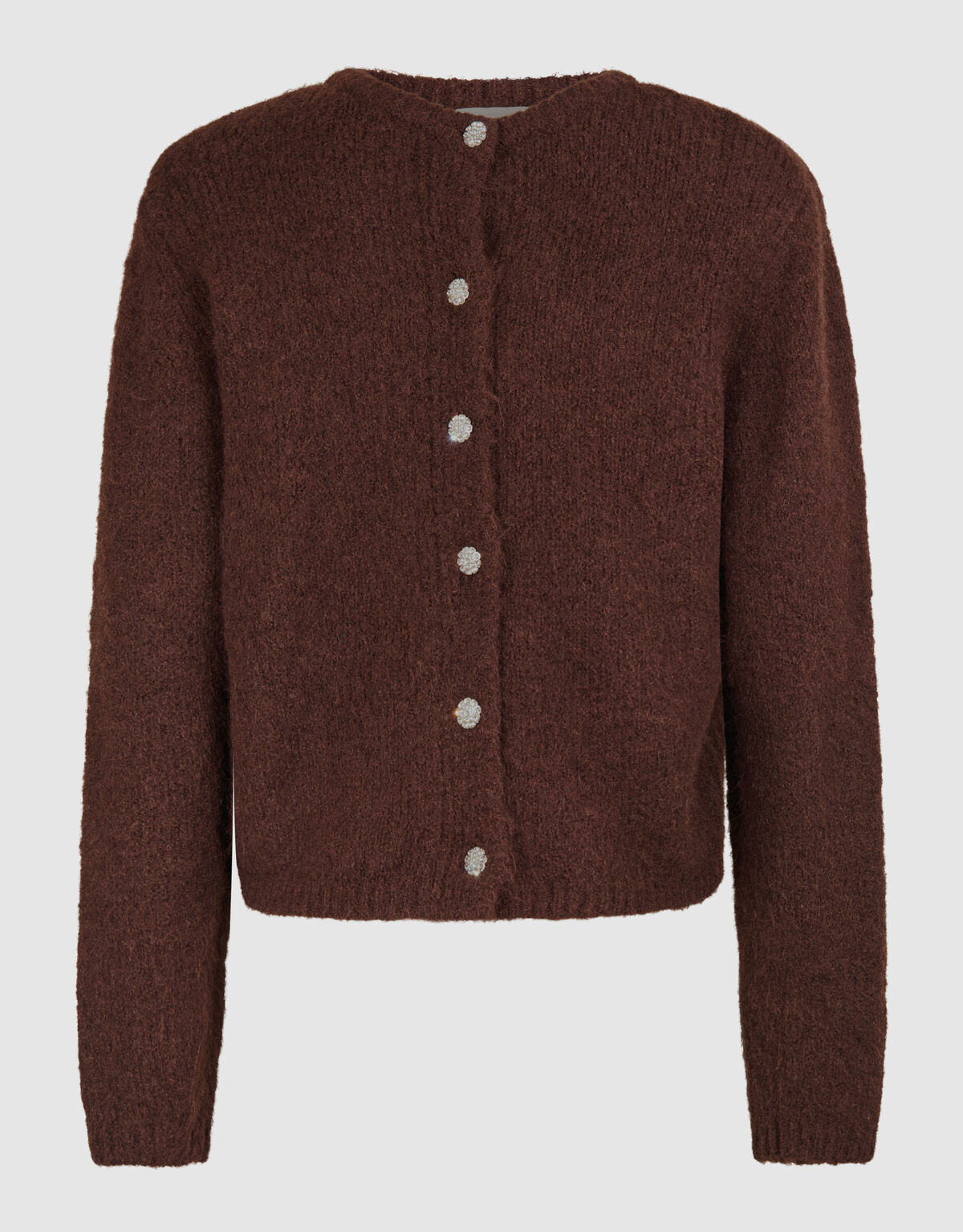 Zweibr&uuml;stige Strickweste Braun SHOEBY WOMEN