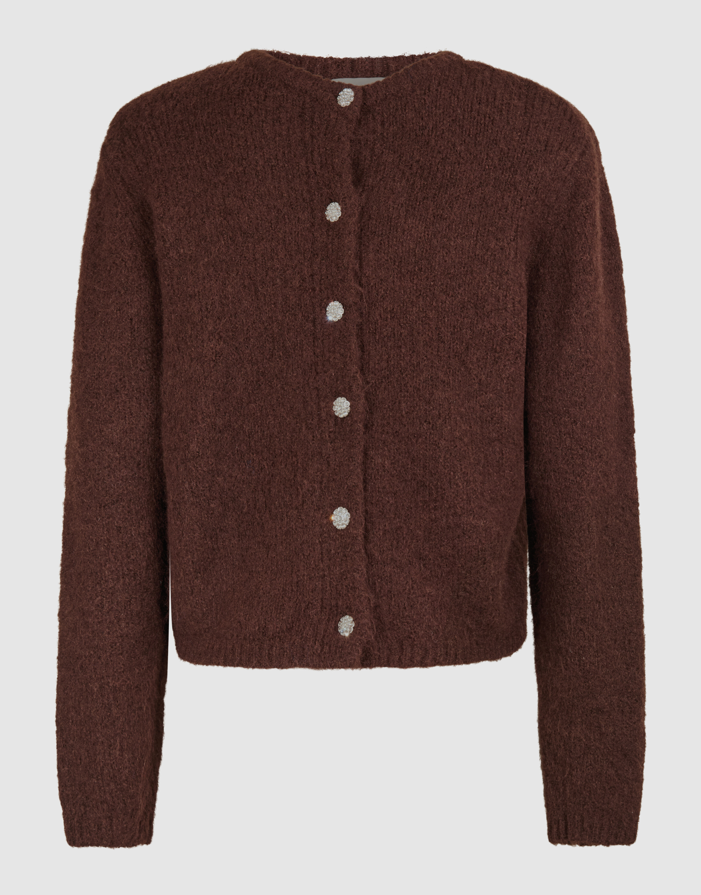 Zweibr&uuml;stige Strickweste Braun SHOEBY WOMEN