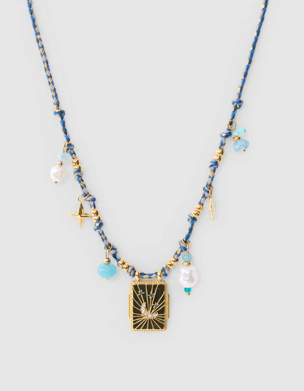 Seil-Anh&auml;nger-Kette Blau SHOEBY ACCESSOIRES