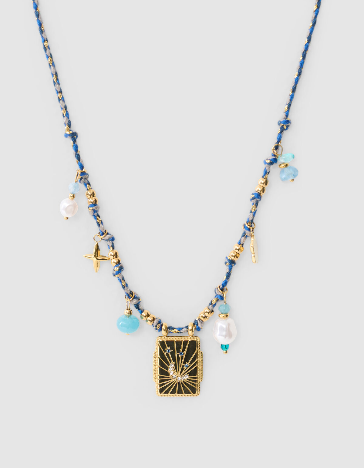 Seil-Anh&auml;nger-Kette Blau SHOEBY ACCESSOIRES