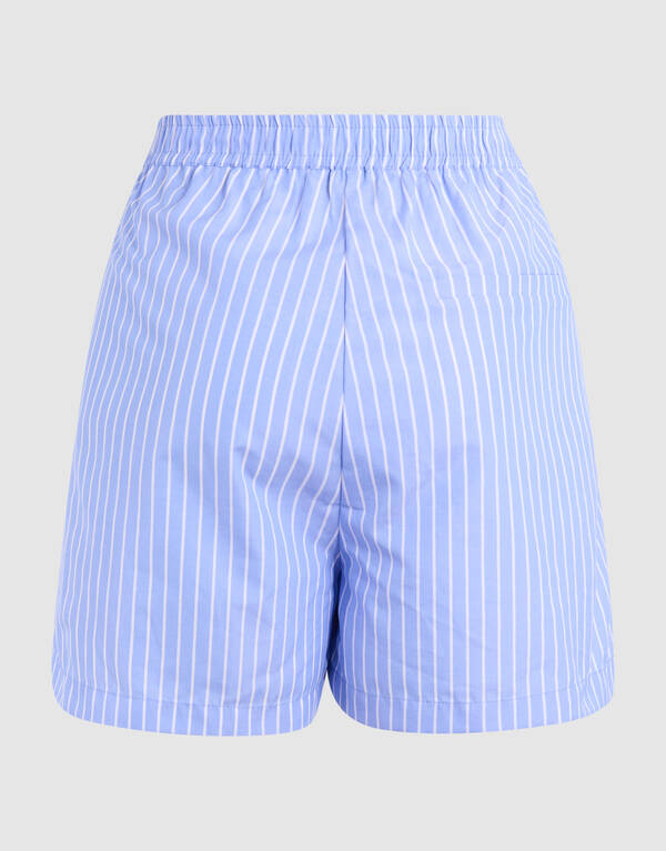 Gestreifte Pailletten-Shorts Blau SHOEBY WOMEN