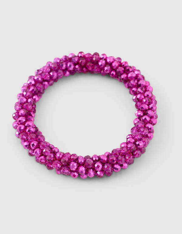 Perlen-Haargummi Dunkelrosa SHOEBY ACCESSOIRES