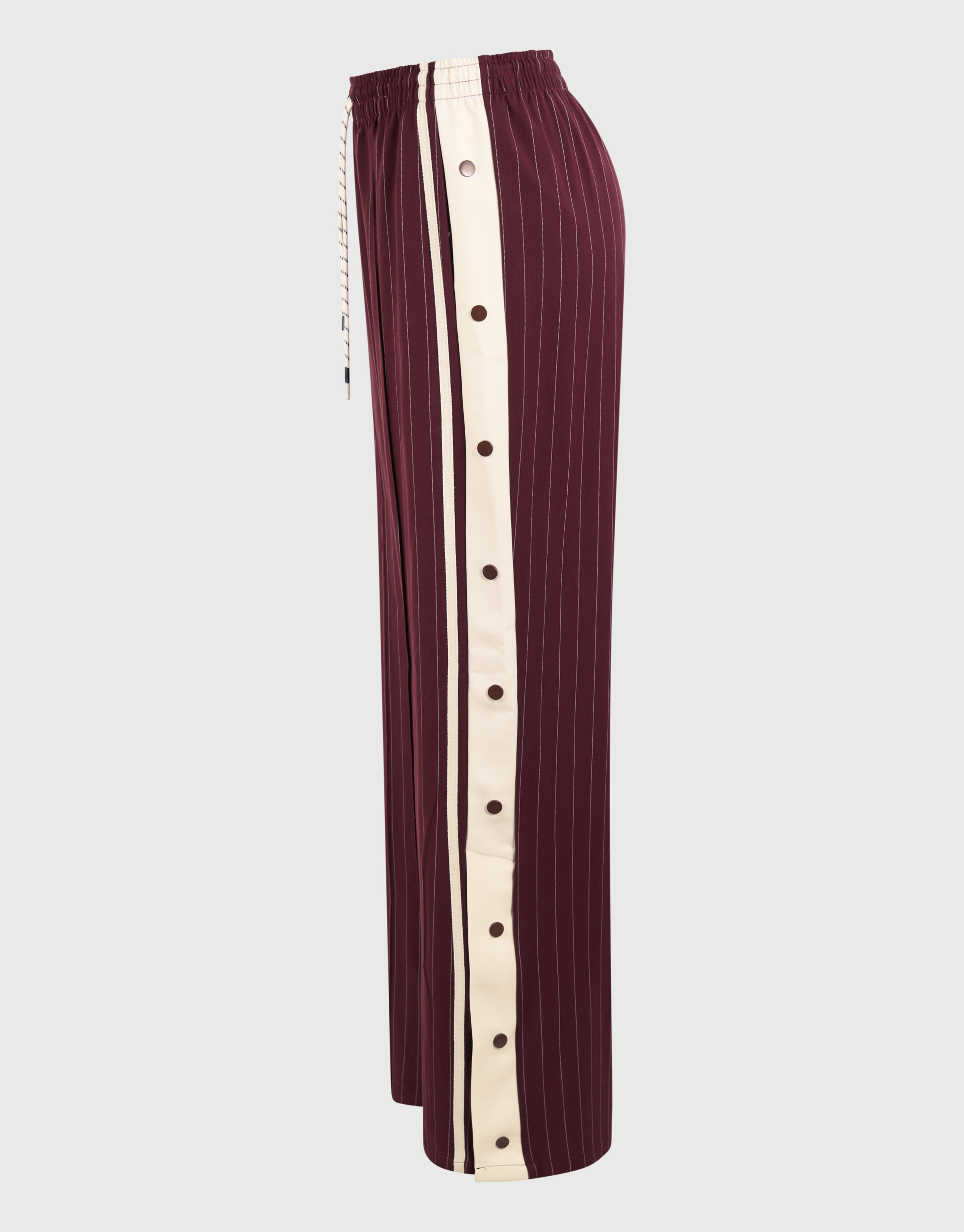 Nadelstreifen-Hose mit weitem Bein Dunkelrot SHOEBY WOMEN