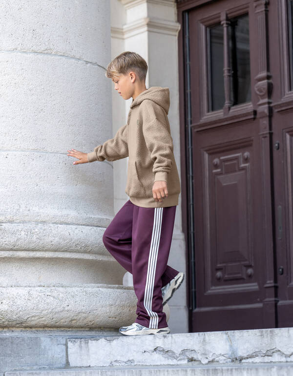 Sportliche Wide Leg Hose Dunkelrot SHOEBY BOYS