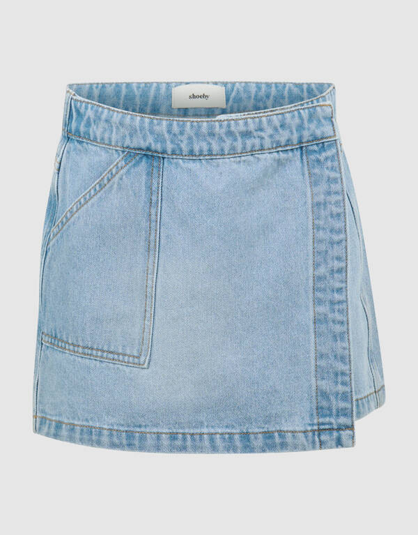 Denim-Wickelrock Bleached SHOEBY GIRLS