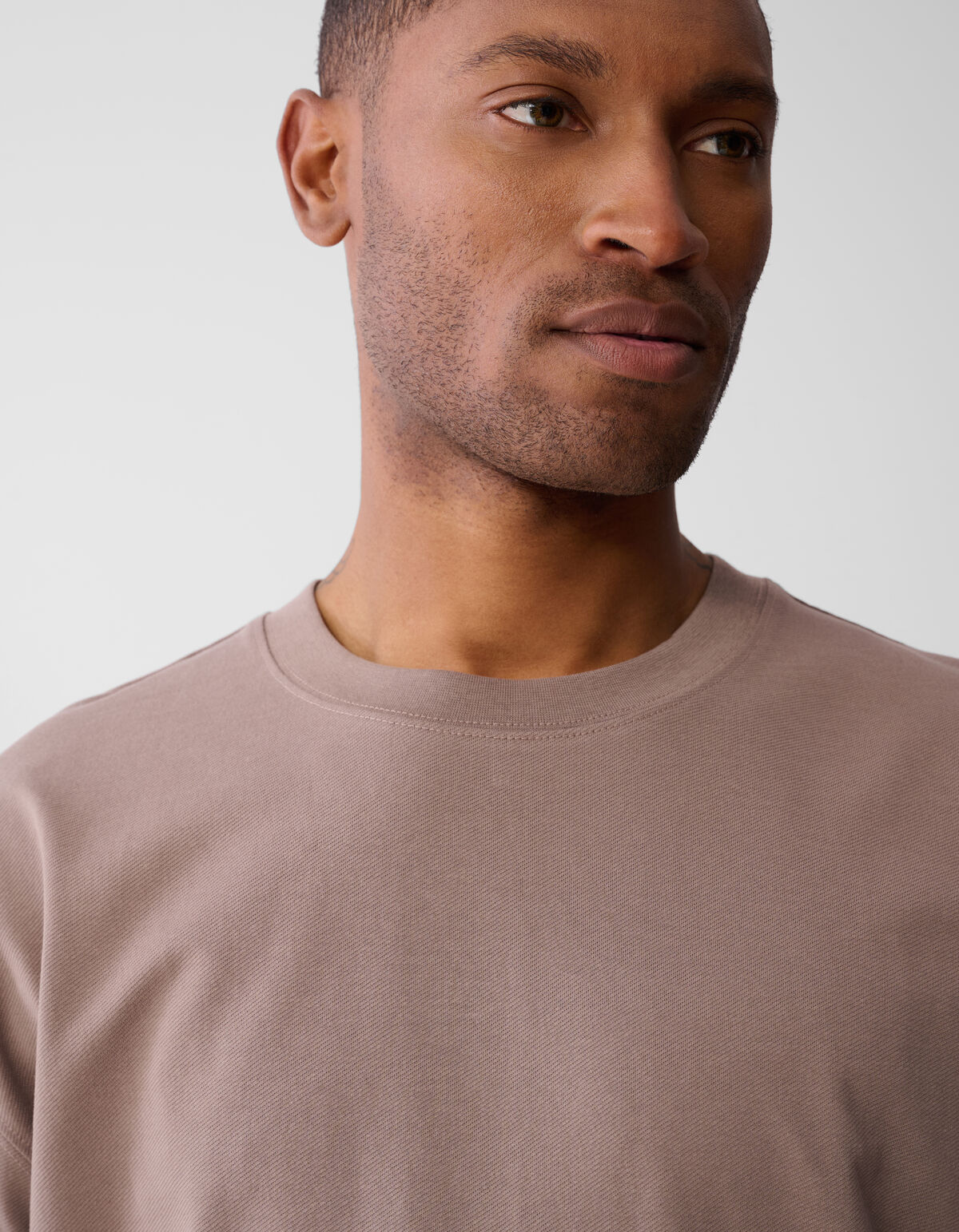 Geh&auml;keltes T-shirt Hellbraun SHOEBY MEN