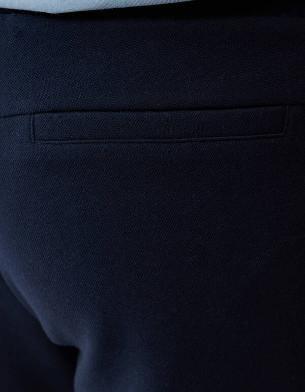 Piqu&eacute; Regular Fit Hose Dunkelblau SHOEBY MEN