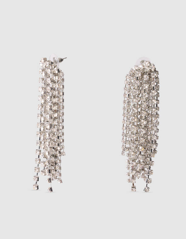 Strass-Ohrringe Silber SHOEBY ACCESSOIRES