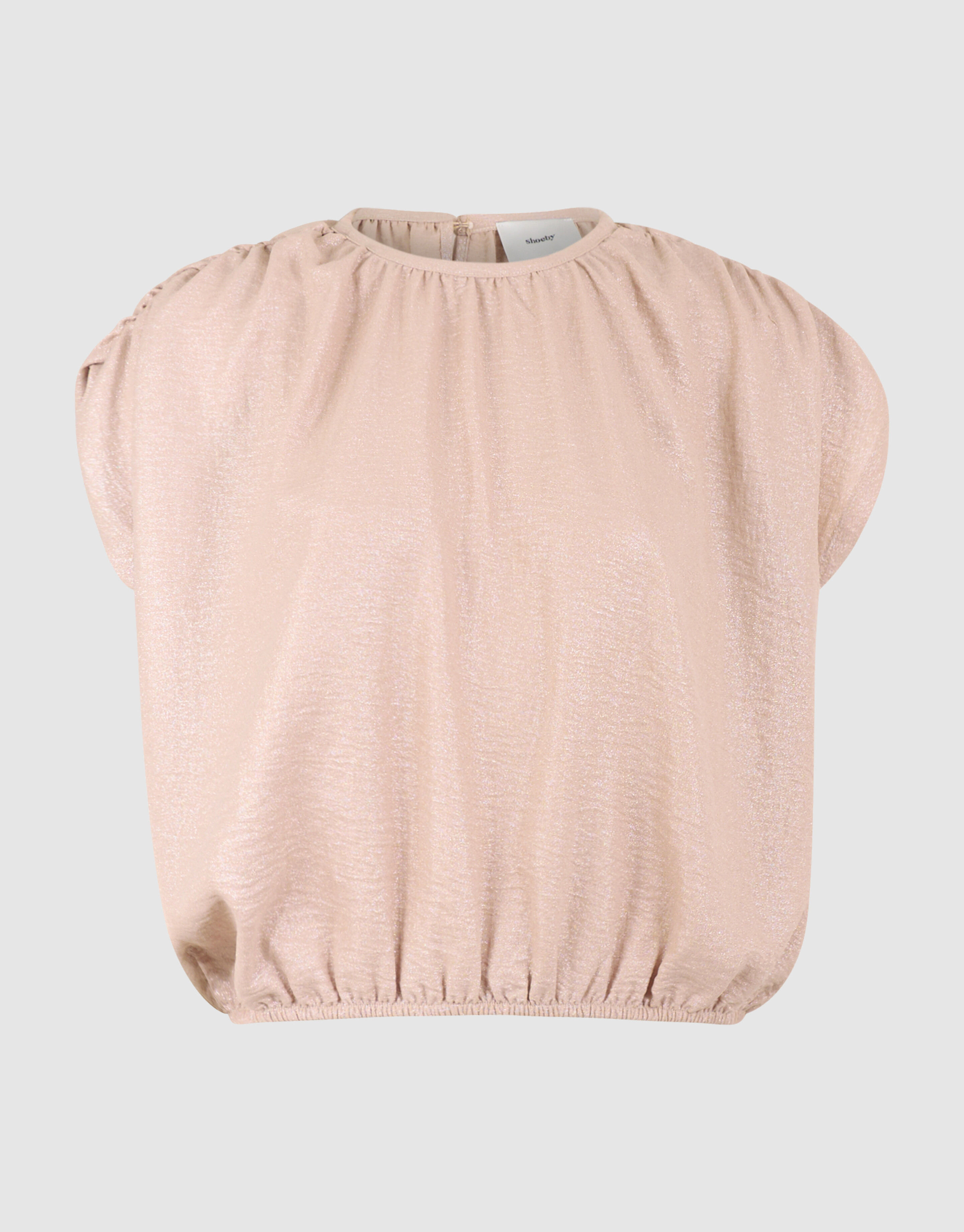 Glitzerndes, kurzes Twist-Top in Sandfarben SHOEBY WOMEN