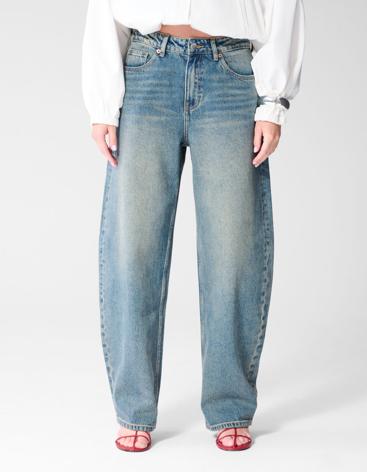 Baggy-Fit-Jeans mit Farbton Dunkelblau SHOEBY WOMEN