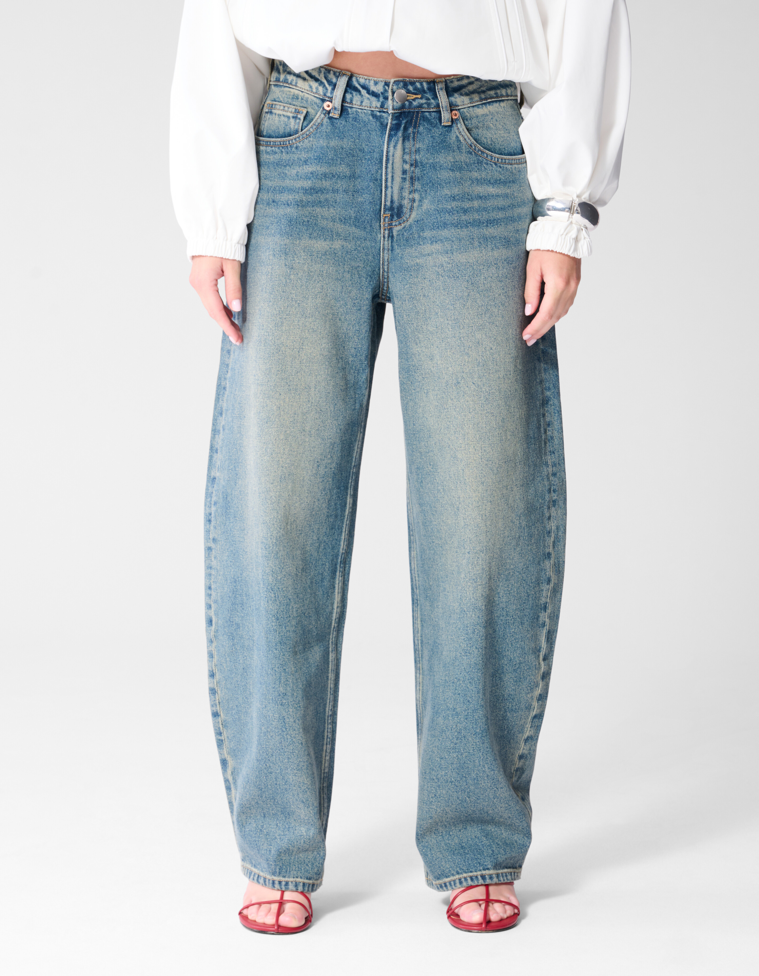 Baggy-Fit-Jeans mit Farbton Dunkelblau SHOEBY WOMEN