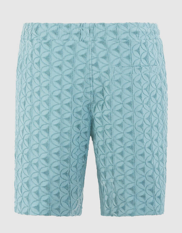 Logo-Frottee-Shorts Dunkelgr&uuml;n SHOEBY MEN