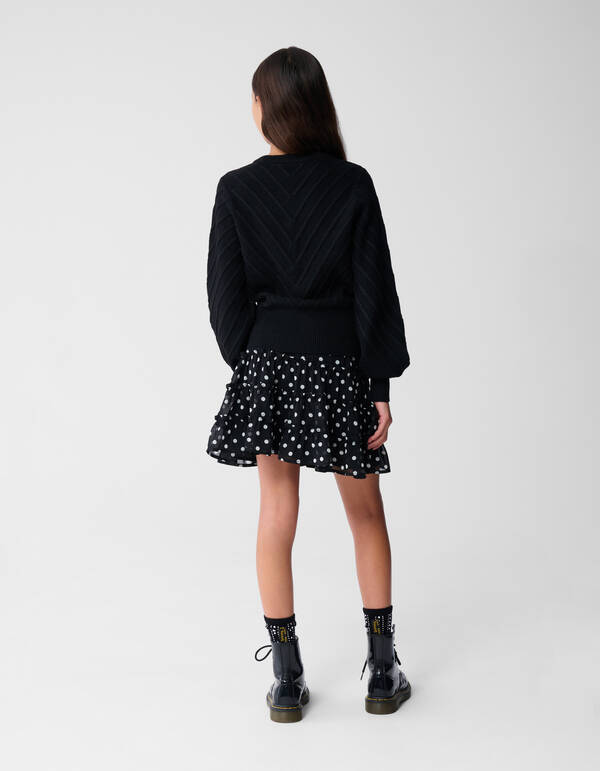 Polkadot Minirock Schwarz SHOEBY GIRLS